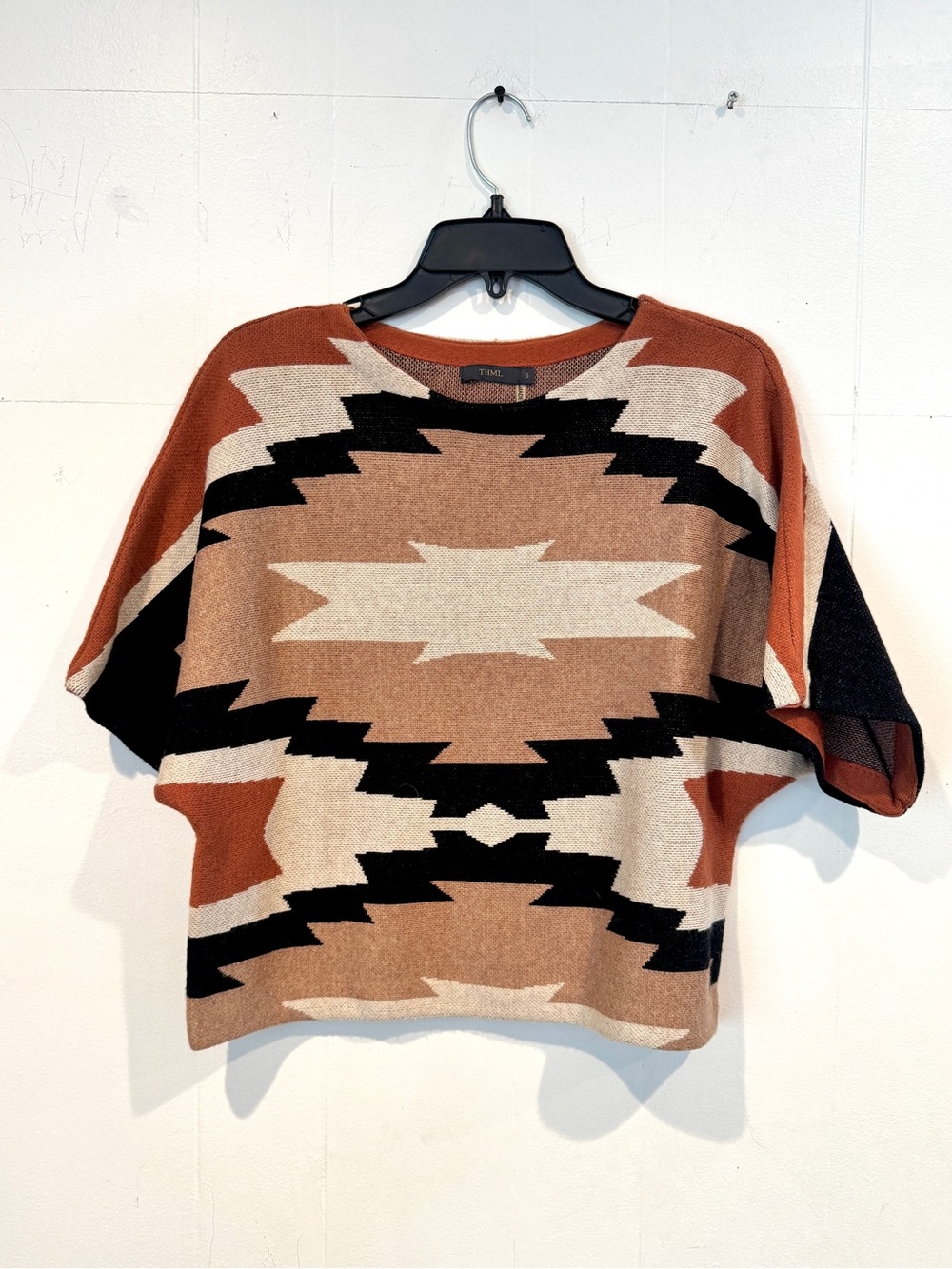 THML Geometric Pattern short sleeve sweater